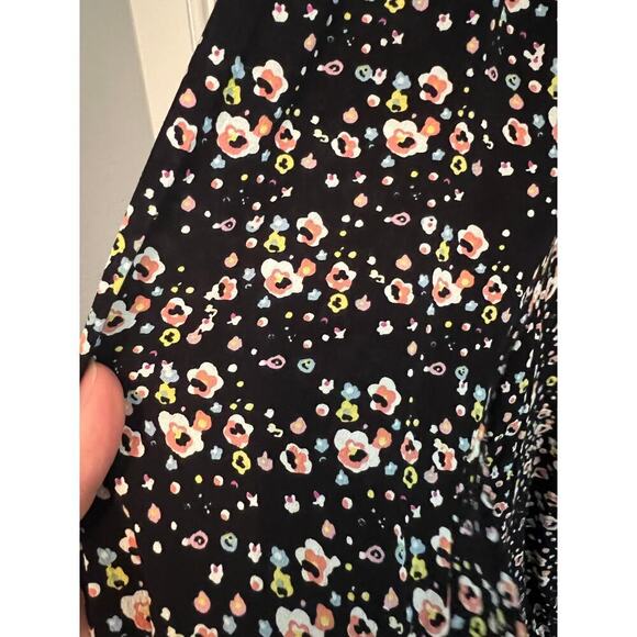 Sactuary Women's XS Ditsy Floral Print Black Pink Long Sleeve Shirt Blouse - Picture 5 of 13